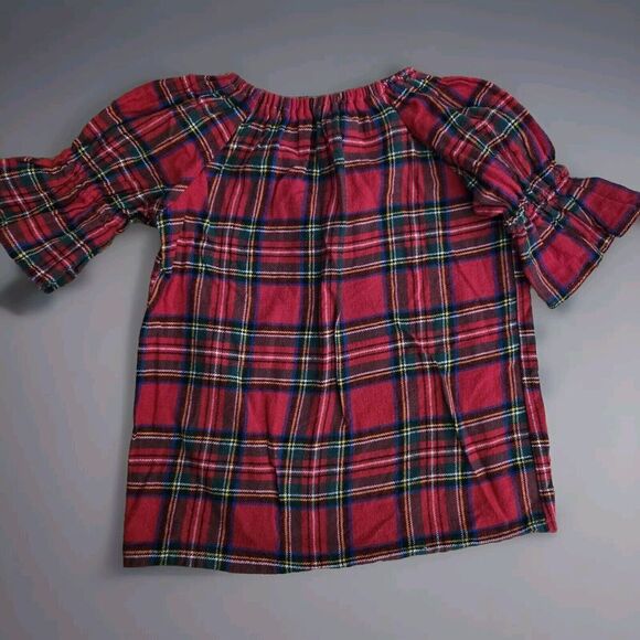 Baby Girl Contrast Doll Plaid Smock Tunic Christmas Holiday Handmade Size 24mos - Picture 1 of 3
